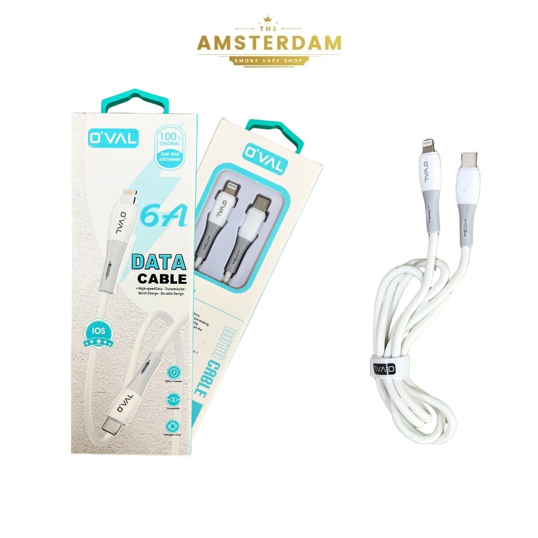 Cable Original O’Val 60W Fast Charger 6A Type-C to Lightning Cable – Compatible iPhone 15 / iPhone 15 Pro 1 3