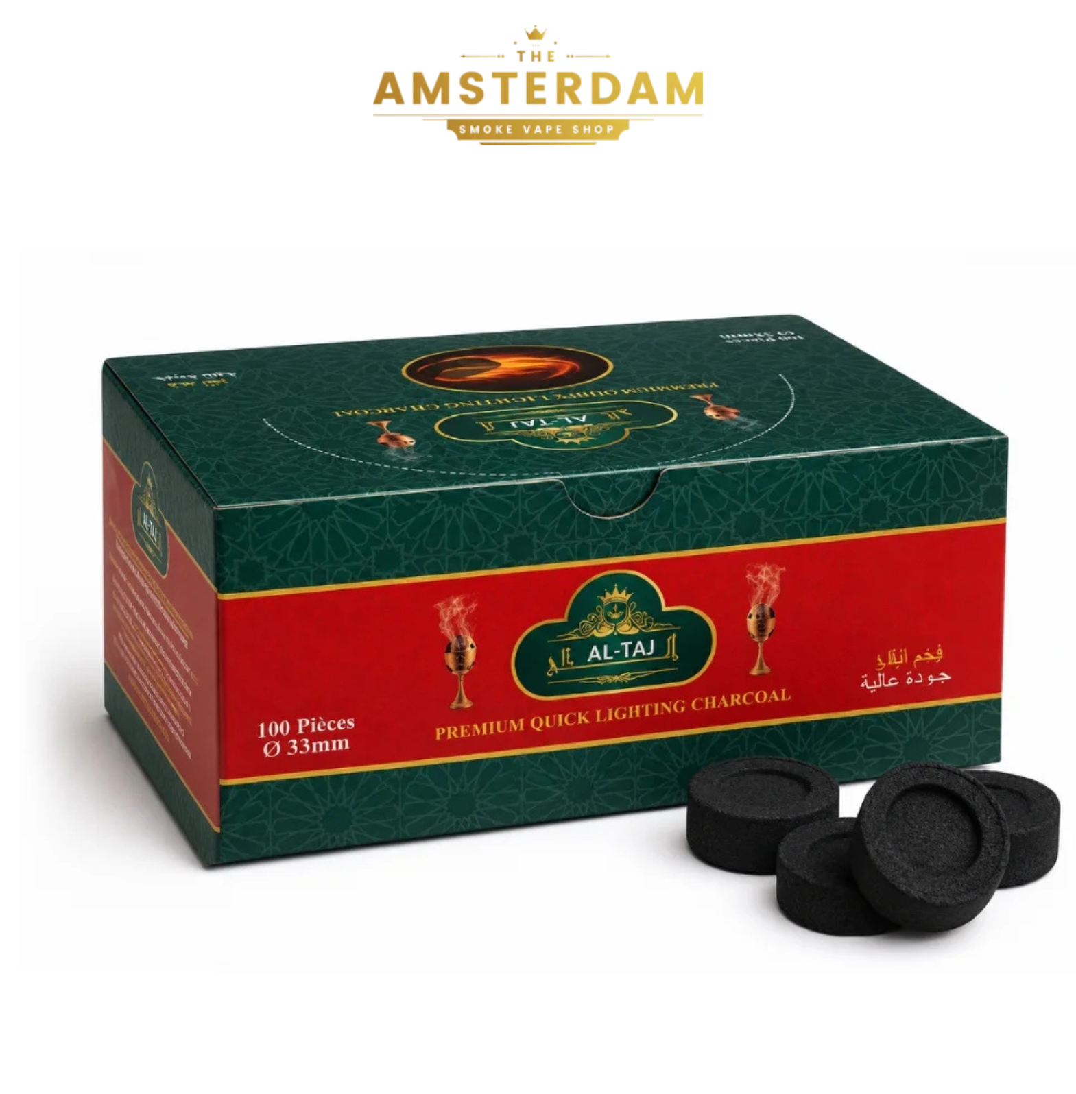 AL-TAJ Premium Quick Lighting Charcoal – 33 mm 1 180DH