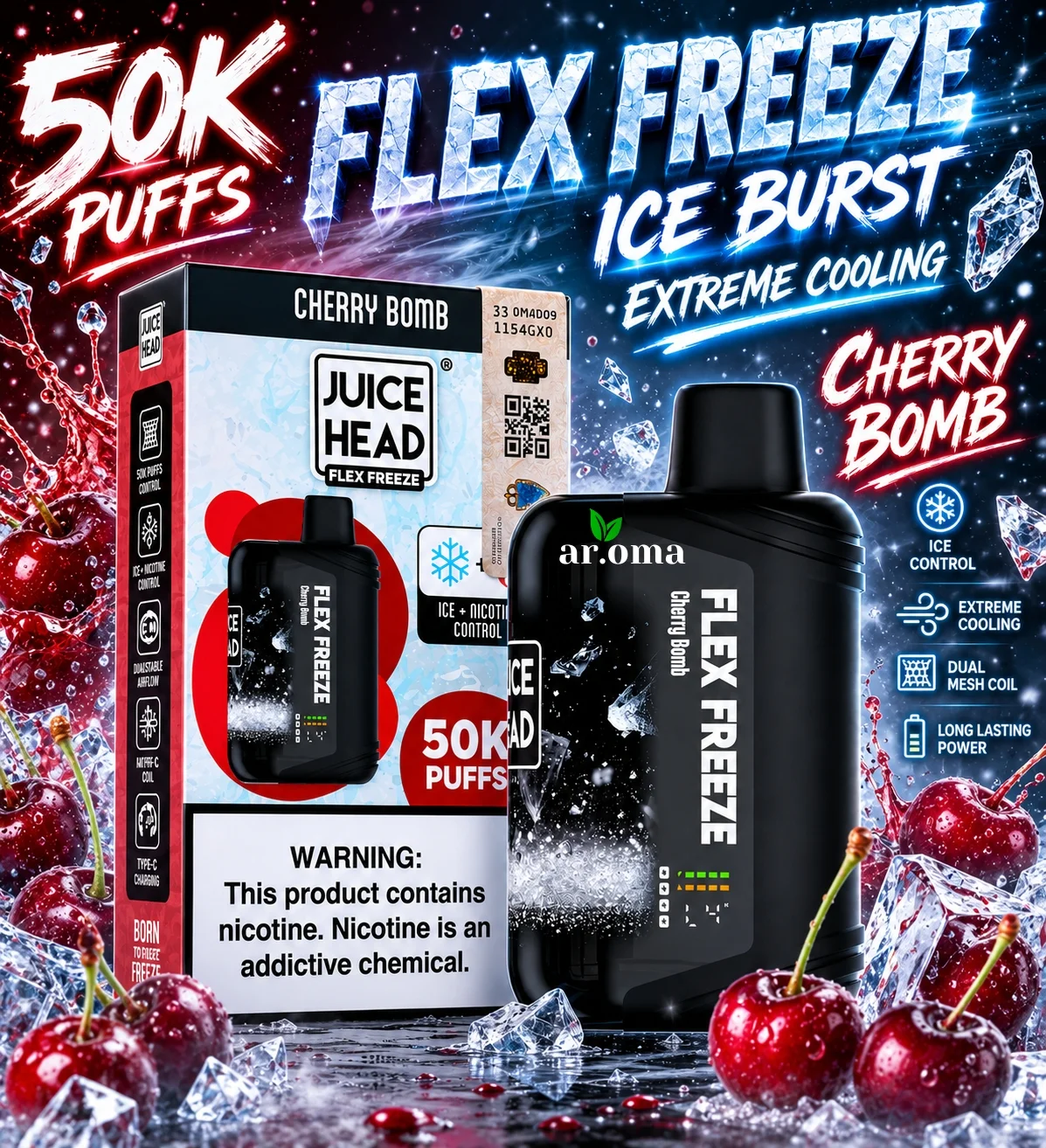 Juice Head 50000 Puffs / 5% (9 Goûts) 1 4 1 1